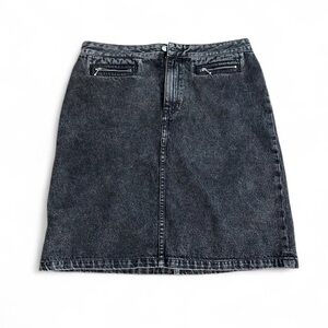 APC Black Denim Midi Skirt Size Medium